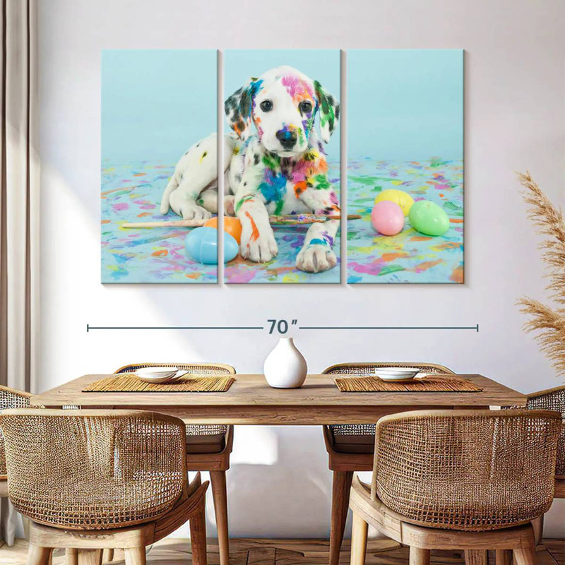 Easter Dalmatian Puppy, 42" H x 65" W