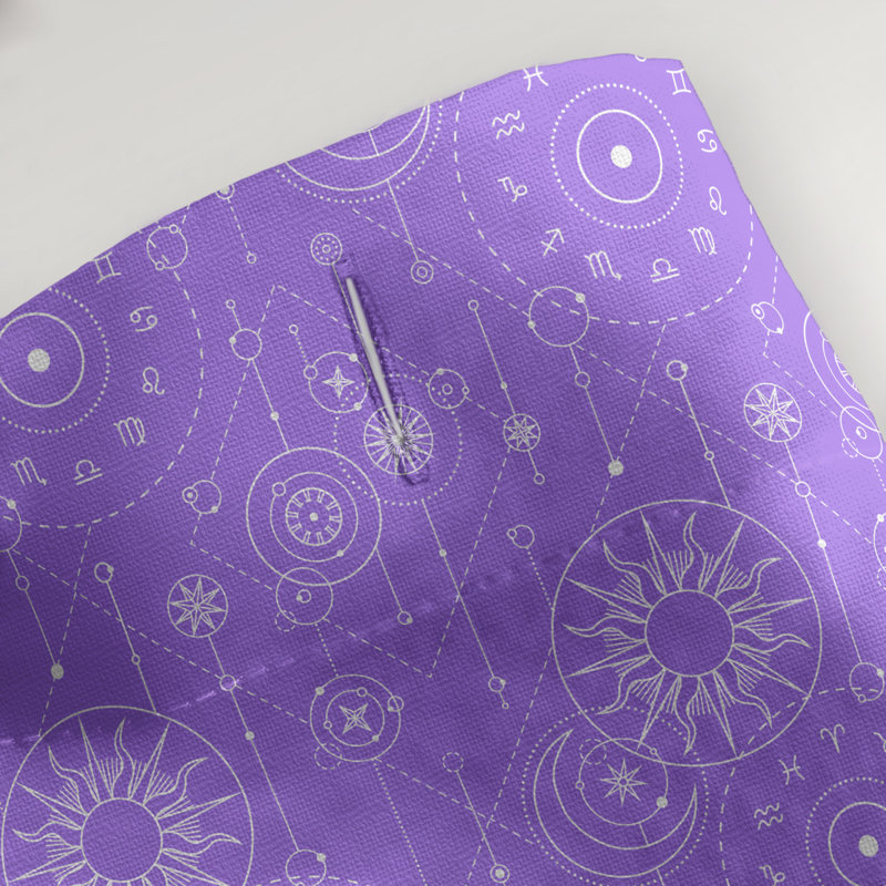 Rideau de douche simple astrologie, Mauve