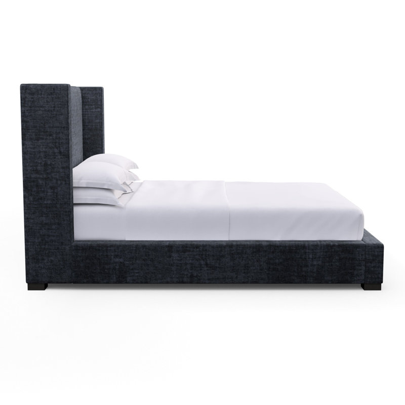 Velvet Wingback Bed