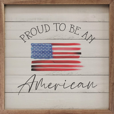 Proud To Be An American Flag - blanc délavé