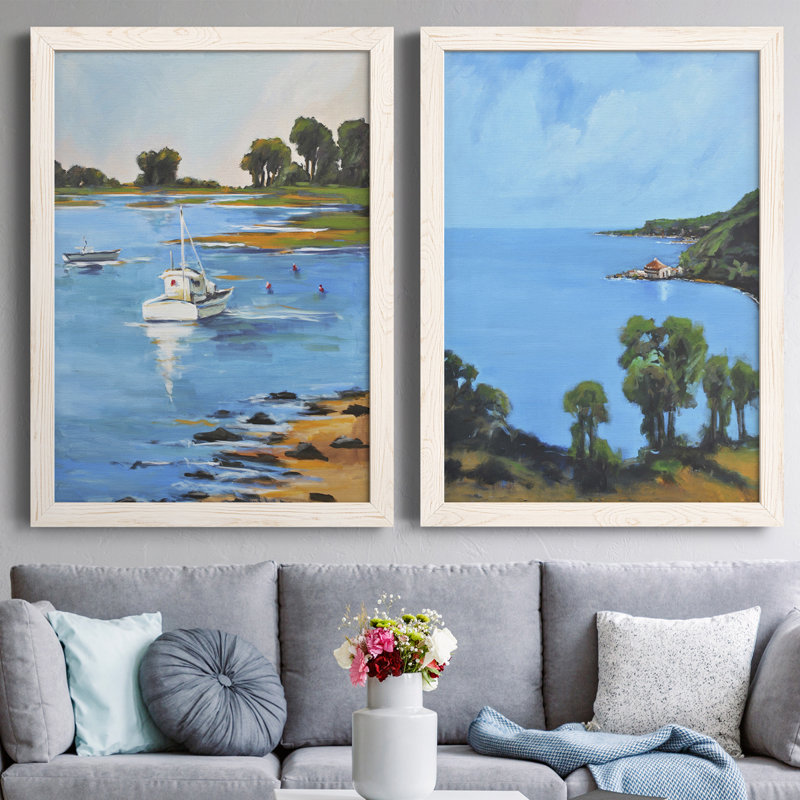 Toile encadrée de qualité supérieure Harbor Side II - prête à être accrochée, H 43,5 po x l 31,5 po x P 1 po