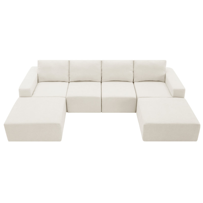 Canapé-lit modulaire Boneless, Polyester beige