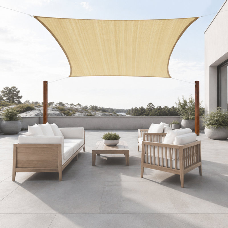 Auvent de patio extérieur colorable et personnalisable ColorTree, 7 pi x 21 pi, Beige