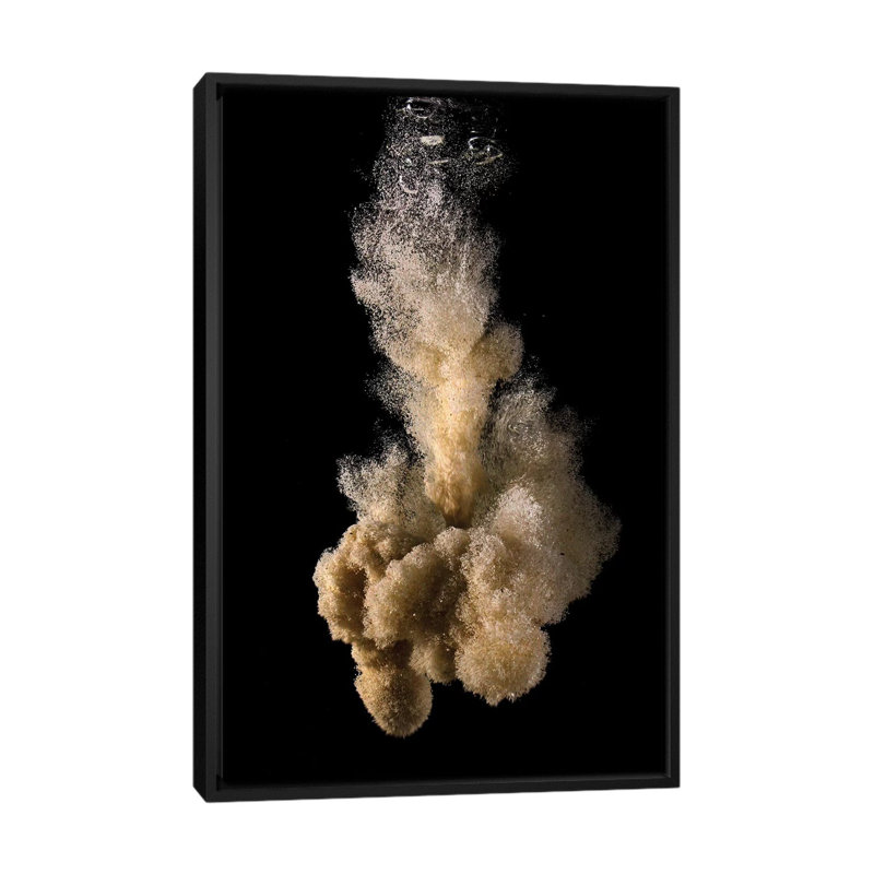 « big bang i », impression sur toile, H 26 po x l 18 po x P 1,5 po, Toile avec cadre noir, Pas de tapis