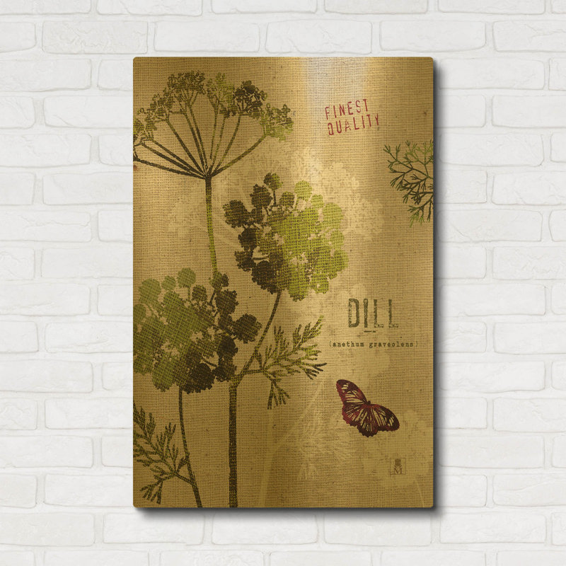 «Organic Dill» par Studio Mousseau, art mural en métal doré, 12 po x 16 po, 24 po x 36 po