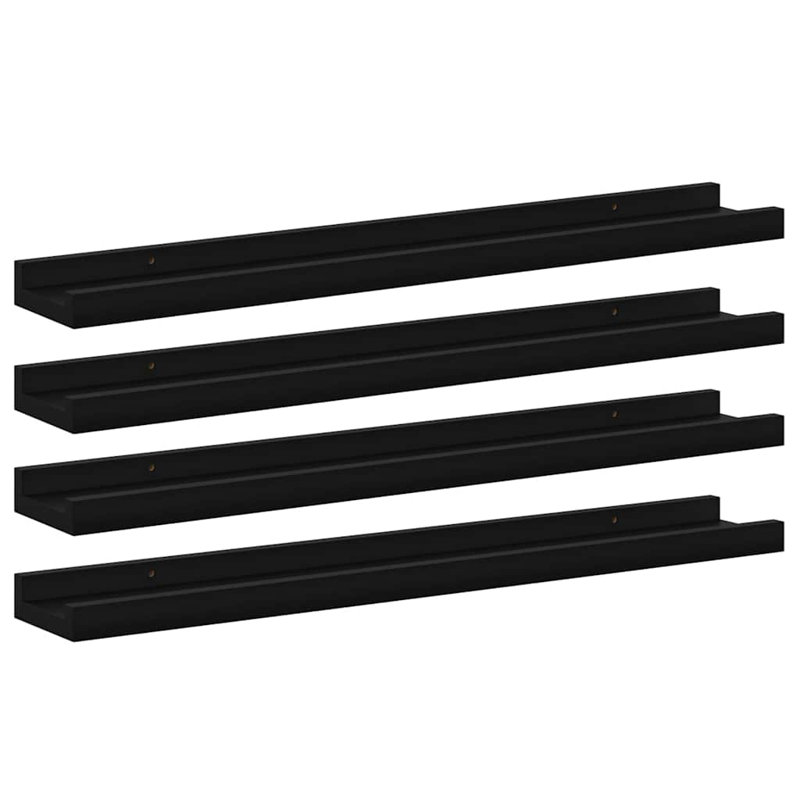 Floating Shelf, 1.2'' H x 23.6'' W x 3.5'' D, Black