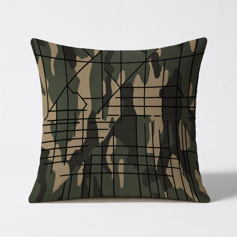 Topographic Flow Indoor And Outdoor Pillow, Square 20"