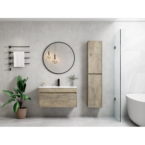 Ivy Bronx Frida 36'' Single Bathroom Vanity with Polymarble Top ...