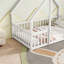 House-Shaped Floor Bed with Fence, Guardrails-398527331-398527330