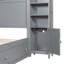Grand lit en bois avec armoire tout-en-un, tablette et prises, gris-2036645118