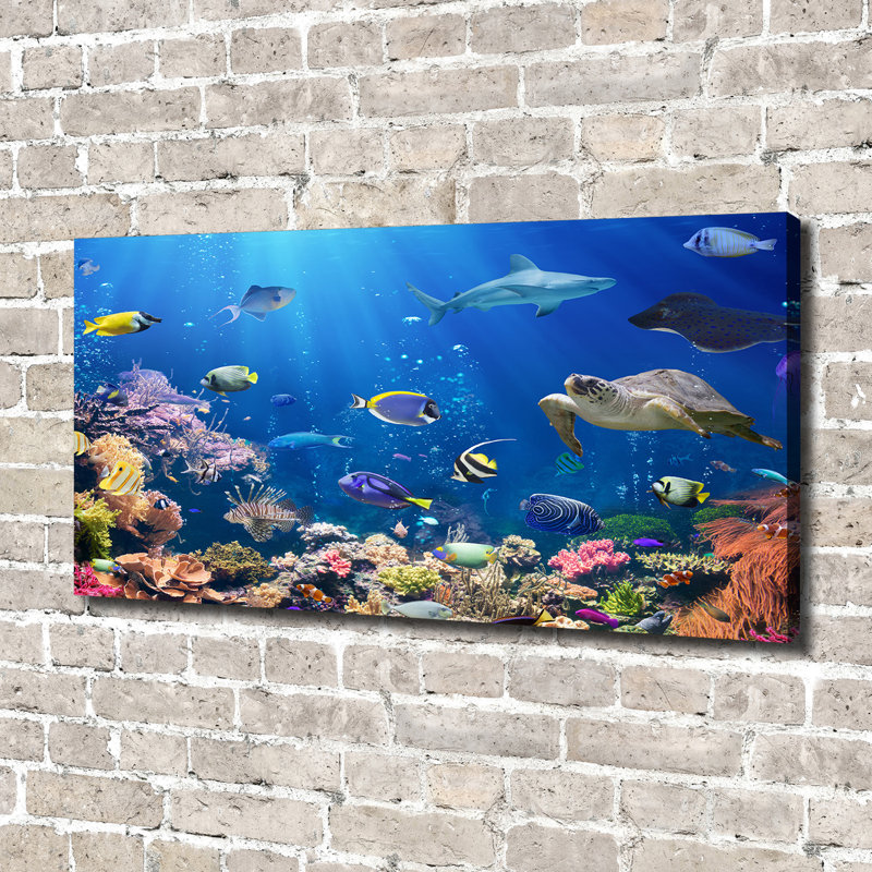 Canvas Print - Wall Art - Prints On Canvas - 140X70 Image Picture Theme: Coral Reef