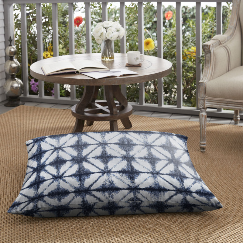 Coussin de sol intérieur / extérieur Eveling, Bleu