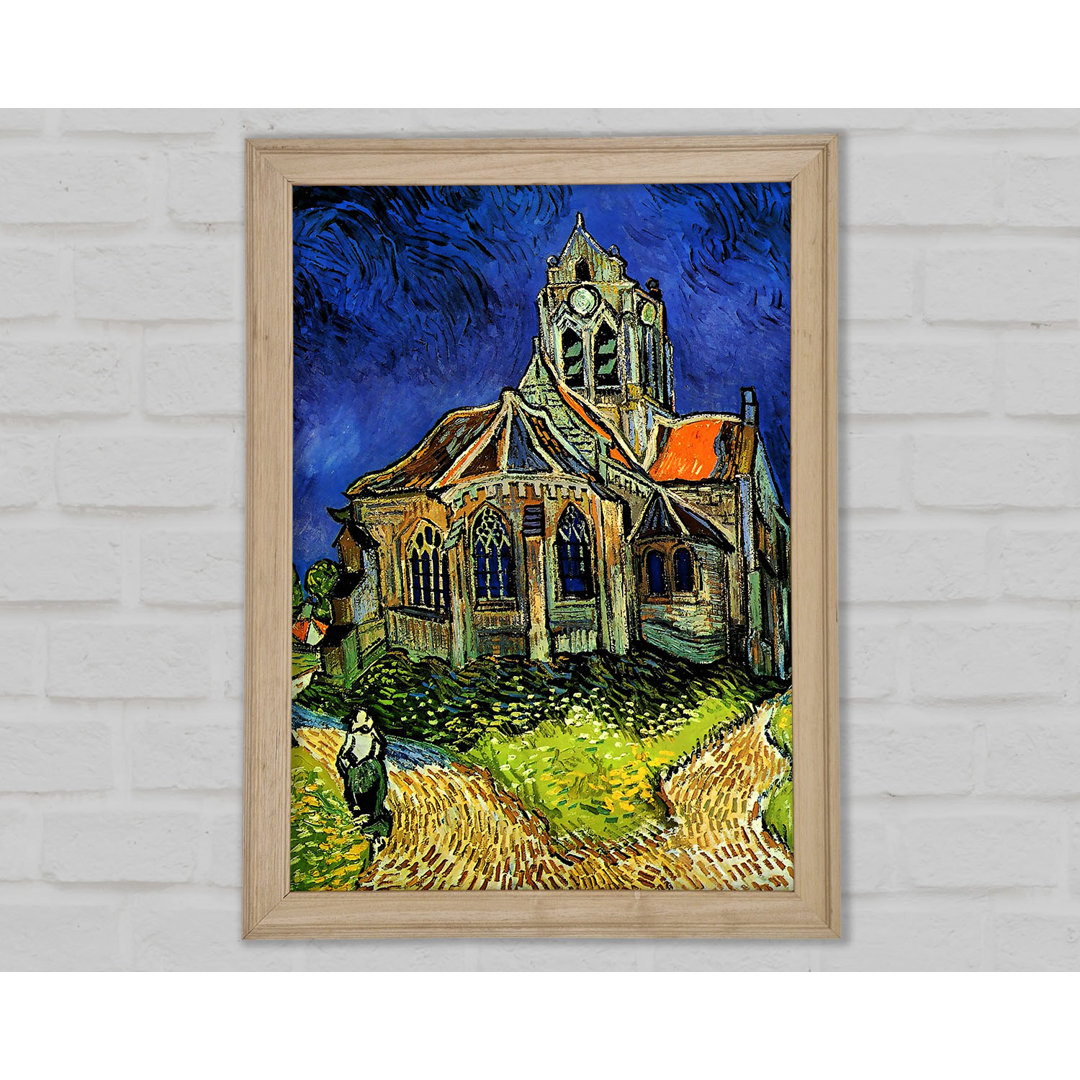 Van Gogh Die Kirche von Auvers - Einzelner Bilderrahmen Kunstdrucke