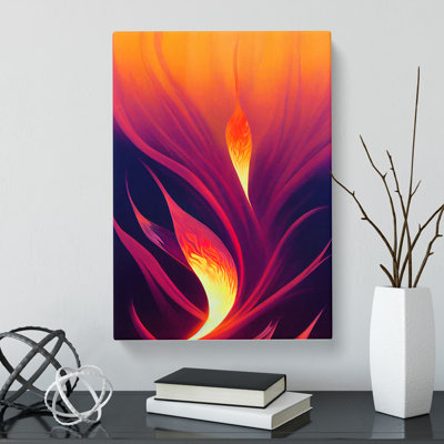 Eichorn Floral Flame - Wrapped Canvas
