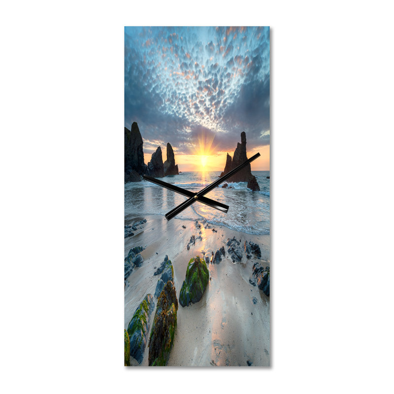 Magnifique horloge murale moderne Porthcothan Bay, Petit