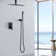 Ceiling Mount Complete Shower Faucet With Pressure Balancing Rough-In Valve
