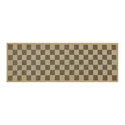 Black Check Indoor/Outdoor Rug