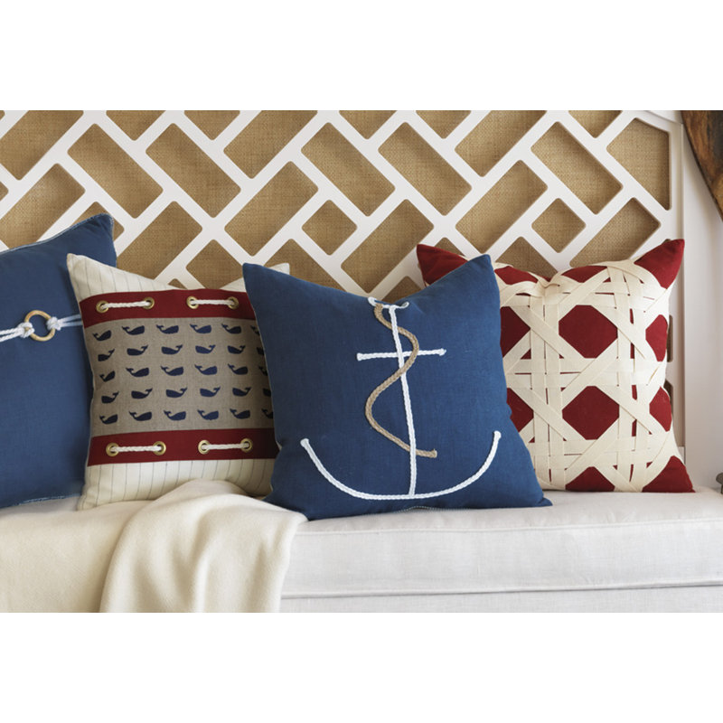 Nautical Linen Square Pillow Cover & Insert