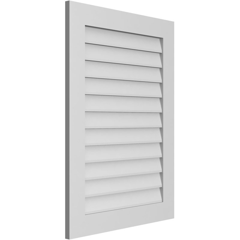Vent à pignon rectangulaire en uréthane non-fonctionnel, H 38 po x l 28 po x P 1 po