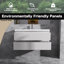 Meuble-lavabo simple flottant simple 42 po avec lavabo à surface solide Dhruven-104561138