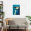 Adorable pingouin bleu, oiseau contemporain, art mural, océan-129145048