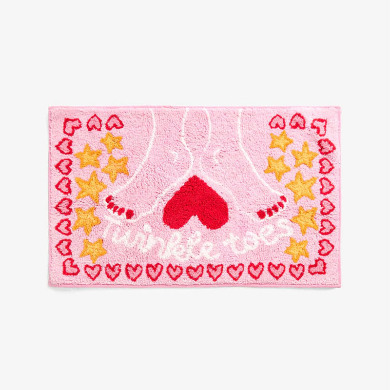 Cath Kidston Pink Twinkle Toes Slogan Bath Mat