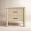 Wiley 2 - Drawer Solid Wood Nightstand