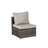 5 Pieces Outdoor Patio Wicker Daybed Furniture Set With Retractable Canopy, Storable Side Table, And Soft Cushions For Relaxing In Your Backyard Or Porch-618584857