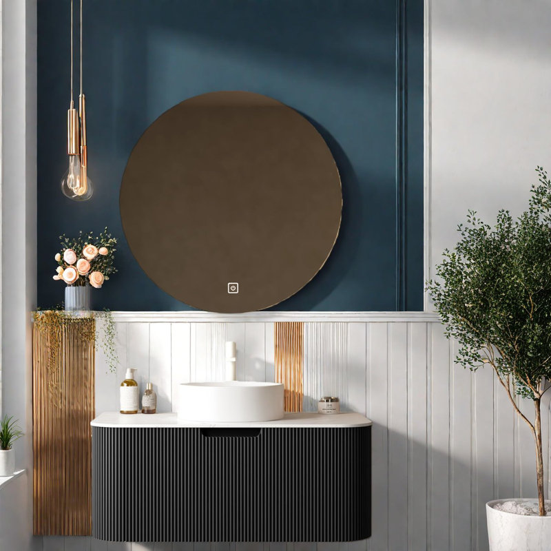 Meuble-lavabo moderne gain d'espace avec lavabo et lavabo en céramique durable