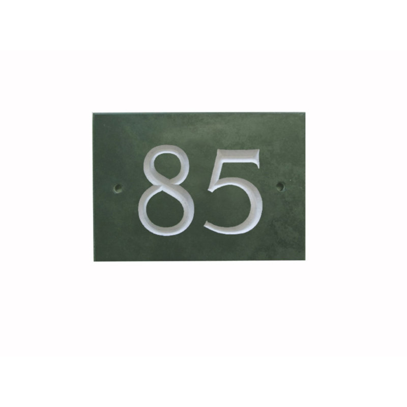 Odacia 10cm H Stone House Number, 85, Green