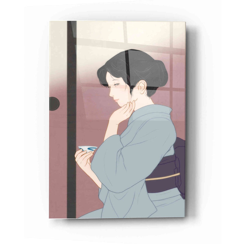 «Horoyoi» par Sai Tamiya, art mural en verre acrylique, H 16 po x l 12 po x P 0,12 po