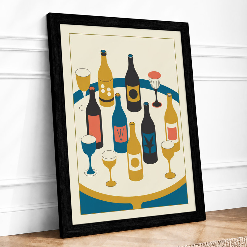 Cheers Collection Modern - Framed Print, Black, A4 - 29.7 x 21.0 cm