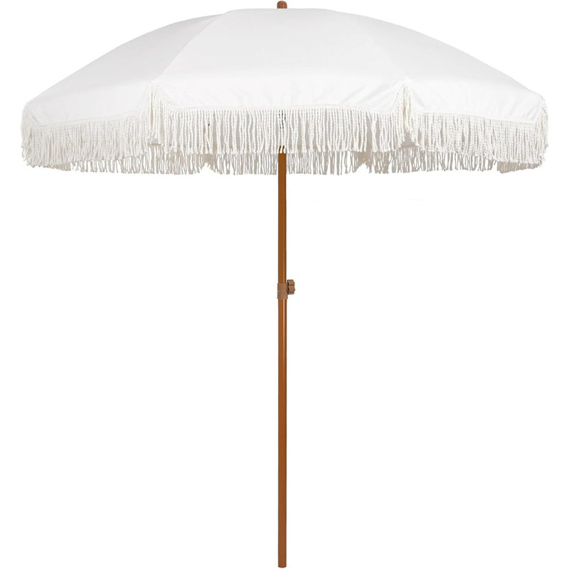 Parasol de patio à franges