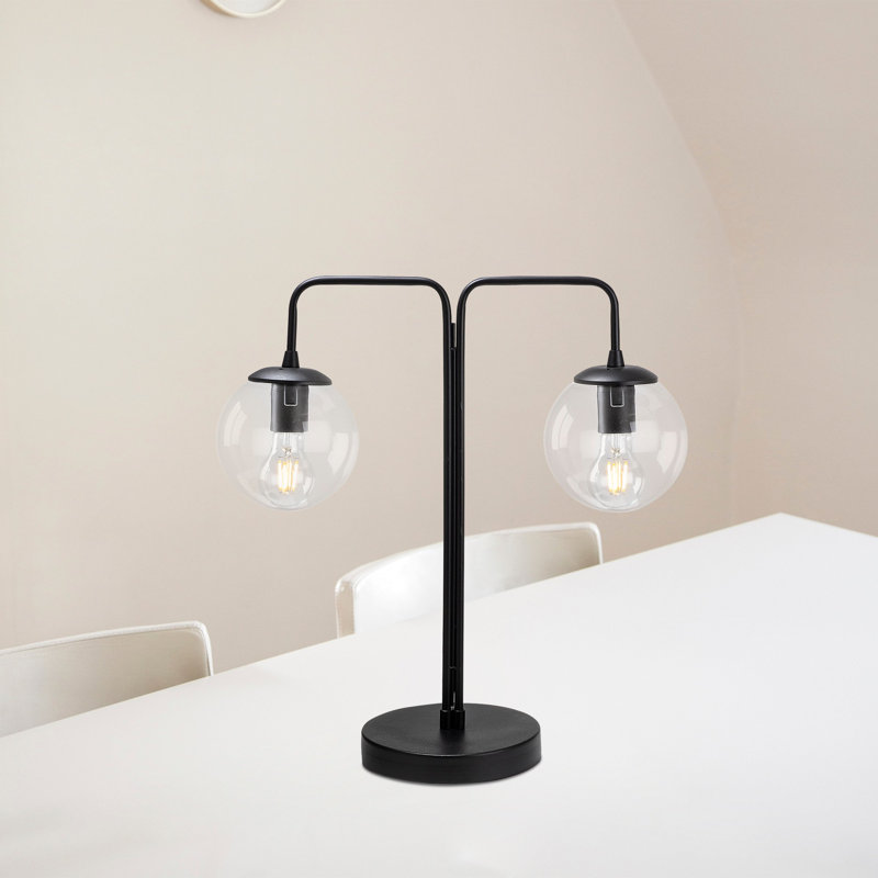 Lampe de table noire 23,23 po Yvaine