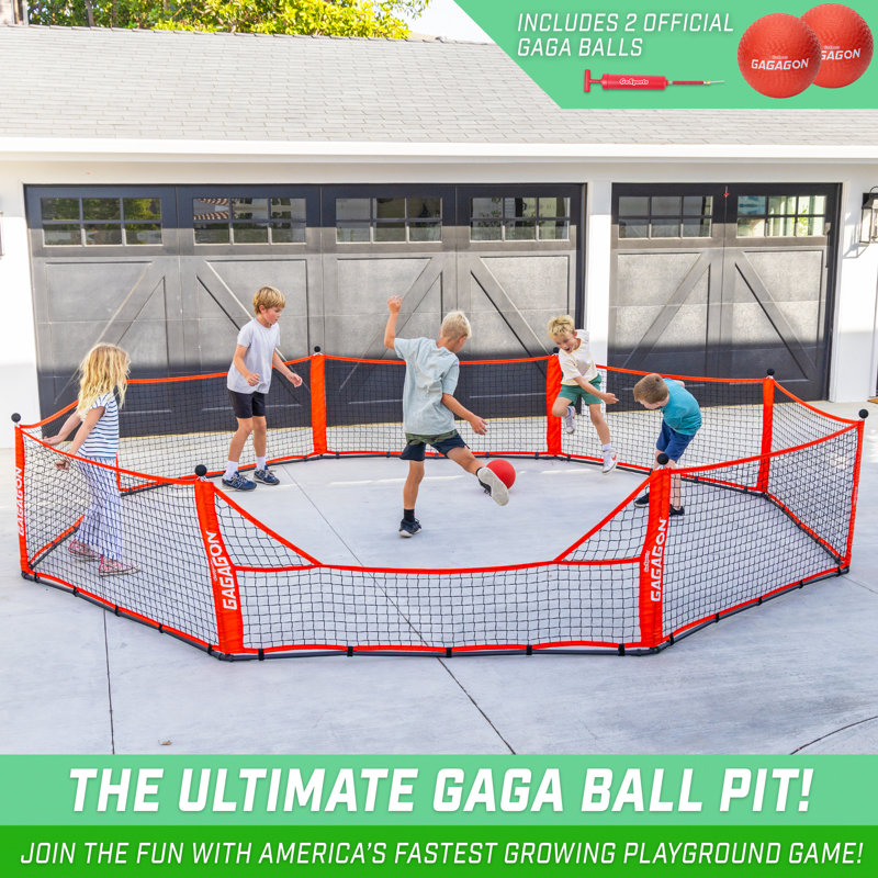 GoSports 15 Ft Portable Indoor/Outdoor Gaga Ball Pit Set