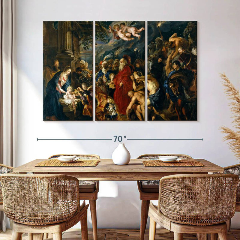 Leisha adoration des mages 1609, H 24 po x l 38 po