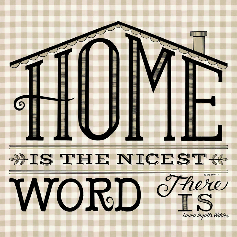 Home par Deb Strain - impression sur toile tendue, Toile tendue, Non, H 12 po x l 12 po