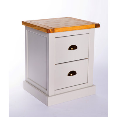Caillo 45cm W Solid + Manufactured Wood Bedside Table