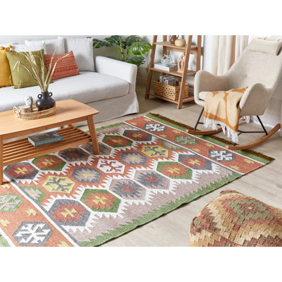 Beenish Rectangle Geometric Hand Woven Indoor / Outdoor Area Rug