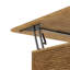Table basse 31,52 "carrée en rotin + corde de chanvre avec fonction de rangement réglable, de style rétro naturel, pour la salle à manger, la cuisine et le salon, naturel