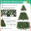 Arbre de Noël artificiel à charnière non éclairé 7 pi 7 pi avec 2231 branches