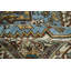 Tapis oriental en laine noué à la main bleu / ivoire / brun / beige Heriz