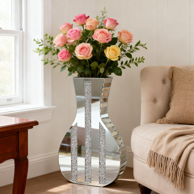 Vase de plancher en verre fait à la main