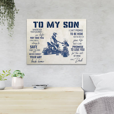 To My Son - Wrapped Canvas Textual Art