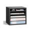 Organisateur de documents, boîte aux lettres de bureau à 5 compartiments avec tablettes réglables, trieur de boîtes aux lettres en bois, panneau de fibres à densité moyenne, rangement pour les dossiers, documents, papiers