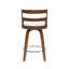 Tabouret de comptoir pivotant rembourré avec structure en bois manufacturé Deshunda-2001573784