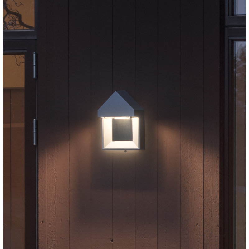 Integrated LED Outdoor Flush Mount, Dark Grey