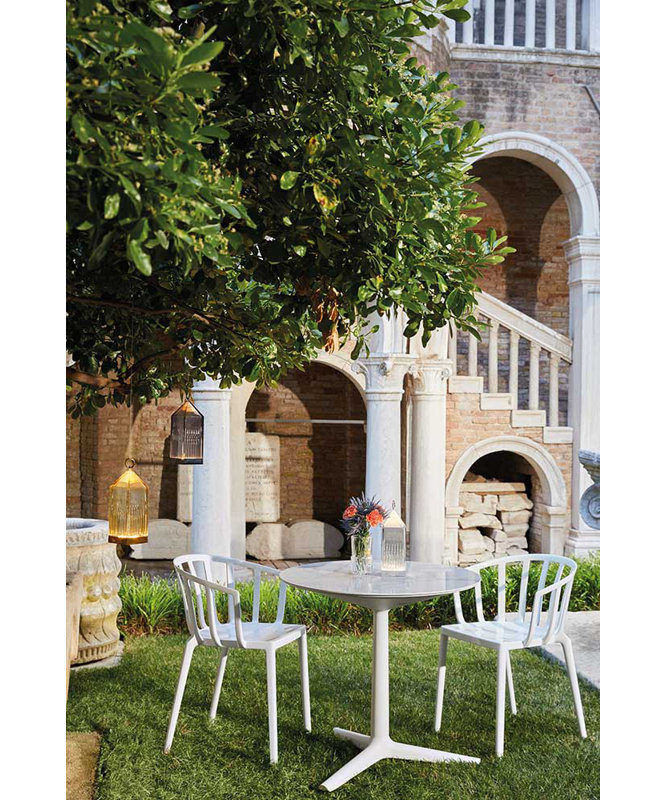 Multiplo Stone Coffee Table, White Marble