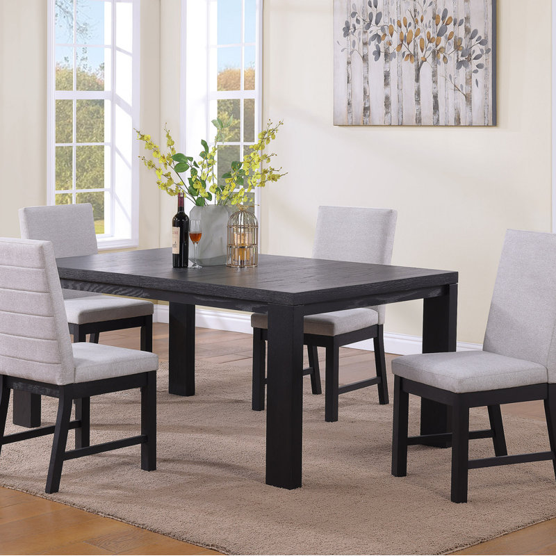 Mobilier de salle à manger rectangulaire contemporain à rallonge Pc, 6