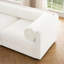 Canapés modulaires | Grand canapé modulaire 6 places avec rangement, moderne pour le salon | Blanc | Chenille